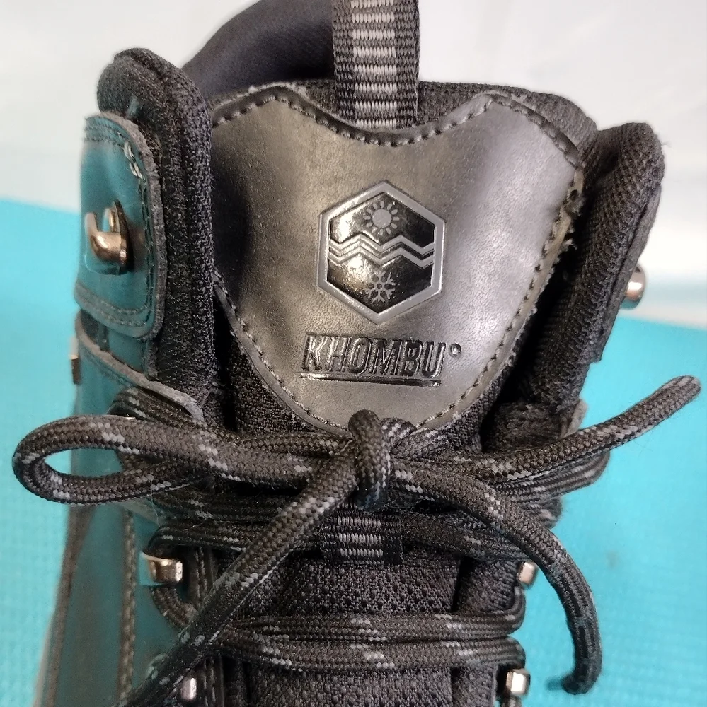 Khombu Summit Men's Leather Hiking Outdoor Tactical Black Boots 13